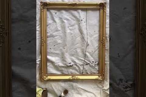 This tutorial is for the 10k ppl who thought I ruined an authentic vintage gold frame 🫡 #upcycle