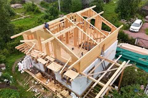 120 Days Building a House From a Dream! Open Rafters   Full Timelapse Construction