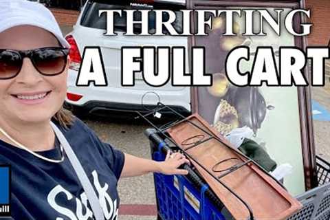FILLING MY CART while Goodwill Thrift Store Shopping•Thrift Store Finds•Thrift with Me &amp; Thrift ..