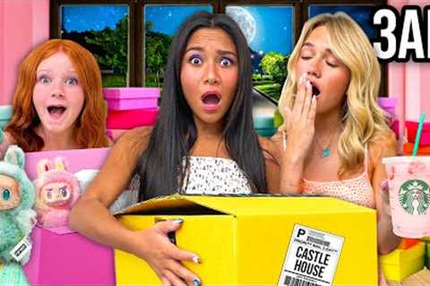 WE STAYED up ALL NiGHT OPENiNG MYSTERY BOXES!! *WE GOT CAUGHT!* 😅