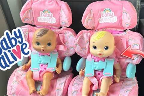 BABY ALIVE newborn girls go on a outing 🛒 shopping and Chuck E. Cheese ☀️