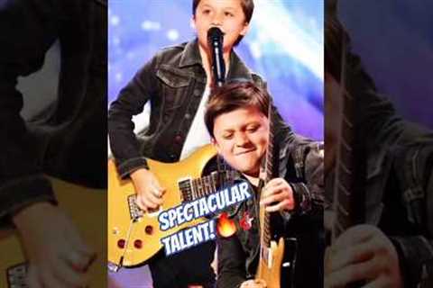 🎸10-Year-Old Guitar Prodigy Bay Melnick Virgolino SHOCKS The Judges! #shorts #AGT #guitarist..