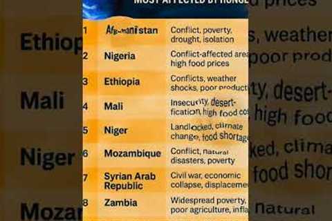 Top 20 Countries Most Affected by Hunger as perGlobal Hunger Index(GHI) #globalhunger #hungerindex