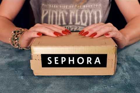 ASMR Unboxing a Sephora UK Delivery 📦 Cardboard and packaging sounds, Softly spoken voice for sleep
