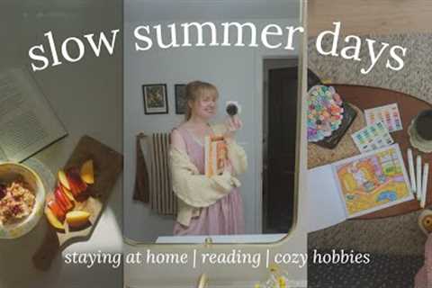 slow summer days vlog | staying at home, reading &amp; cozy hobbies 📖☕️