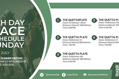 LRC Live  - 8th Day Lahore Summer Meeting 2024-2025 | July 27, 2025 #horse #race #horserace