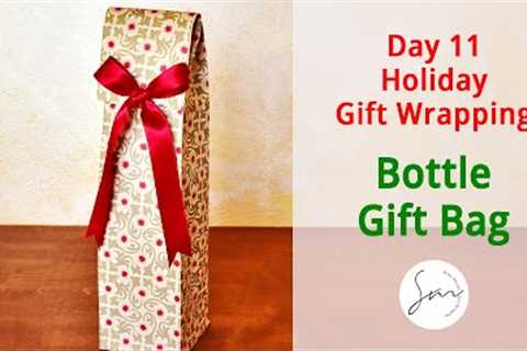Day 11 - DIY Gift Bag for Bottles #giftwrapping #wrappingpaper