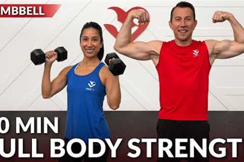 40 Min Full Body Dumbbell Workout - Strength Training at Home Weight Training for Women &amp; Men..