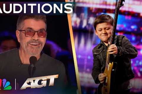 10-Year-Old Guitar Prodigy Bay Melnick Virgolino SHOCKS The Judges! | AGT 2025