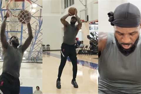 LeBron James tough workout at 5am getting ready for Year 23 🔥