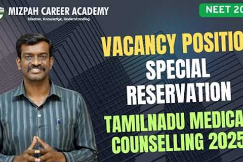 Seat Matrix for Special Reservation - Latest Updates from TN Medical Selection - Offline Counselling