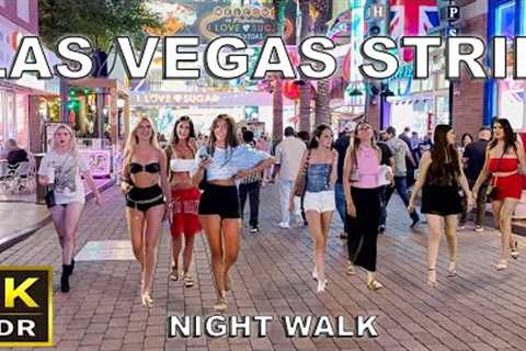 [4K HDR] Las Vegas Strip Night Walking Tour | July 2025 | Las Vegas, Nevada