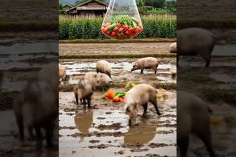 Latest Drone Technology Assists Farmers Feeding Pigs!