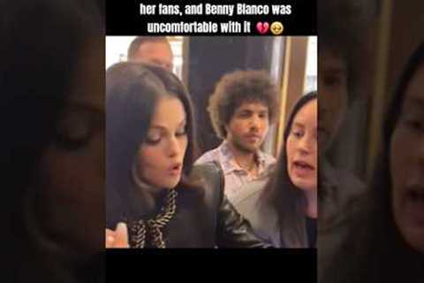 Fair to say Benny Blanco didn't like how Selena Gomez treated her fan 💔🥹 #selenagomez #shorts #fyp