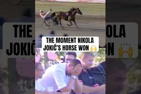 Jokić in tears when his horse won the race 🥲 (via @TVArenaSport)