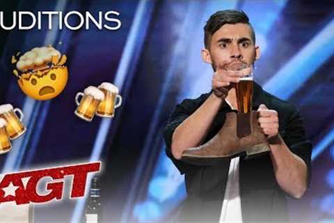 Dom Chambers Chugs A Beer With Intoxicating Magic! - America's Got Talent 2019