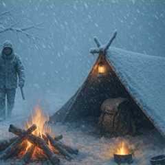 Extreme Winter Survival in the Rain and Snow | Alone at -14°C with No Gear – Just Fire