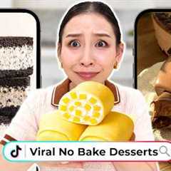 Trying Viral No-Bake Dessert Recipes *OMG* 😱