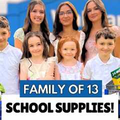 BACK TO SCHOOL SUPPLIES SHOPPING WITH 9 KIDS WALMART 2025