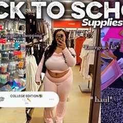 BACK TO SCHOOL SUPPLY SHOPPING + HAUL| college edition + emergency kit must haves#backtoschool #haul