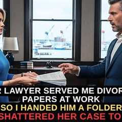 Her Lawyer Served Me Divorce Papers At Work-So I Handed Him A Folder That Shattered Her Case To Dust