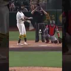 This is the perfect bat flip to me….smooth, strong and on a walk off bomb #MLB #Athletics #homerun