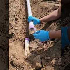 Repairing buried pvc line #homerepair