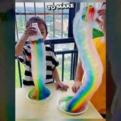 🌈🫧 Making Rainbow Bubbles – Colorful Fun for All Ages! 😍✨