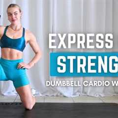 15 Min Strength HIIT Workout with Dumbbells | Quick & Effective Full Body Cardio for Muscle..