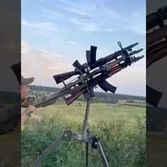 Six AK-74s Strapped Together As A Ukrainian Anti-Drone Gun In Action