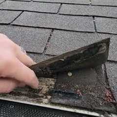 Roof leaking behind gutter into the Soffit