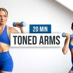 20 MIN TONED ARMS Workout - With Weights | At Home Strength Training