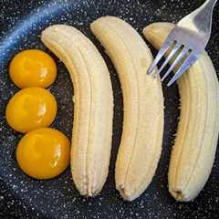 Just Add Eggs With Bananas Its So Delicious! Simple Breakfast Recipe. 5 Mints Cheap & Tasty..
