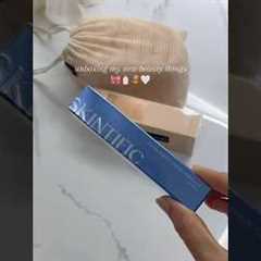 Unboxing beauty products🩷 #beauty #asmr #makeup #skincare #glowup #glowingskin #beautytips