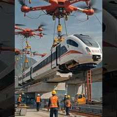 Ai Drone Technology in future railway Construction.#foryou #shortvideo #automobile #engineering