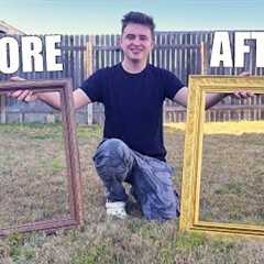 How To DIY Antique Gold Frame (For Under $30)