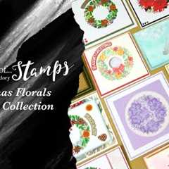 NEW Christmas Florals Circular Stamp Collection