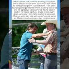 TOM CRUISE TEACHES YOUNG ACTOR STUNTS ON SET 🎬🏁