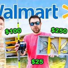 Walmart $25 vs $250 Budget Fishing Challenge (Rod, Reel, Lures)