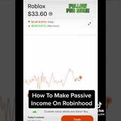 How To Make Passive Income On Robinhood Selling Options