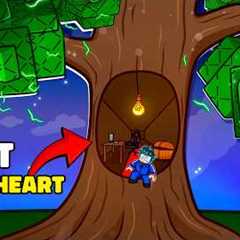 I Built a Base Inside of Giant Amberheart Tree!