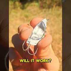 Making a Fishing Lure With Trash 🎣😂 #short #fishing #diy