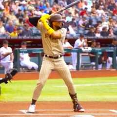 Fernando Tatis Jr Slow Motion Baseball Swing - Hitting Mechanics Home Run Instruction Video Tips Hit