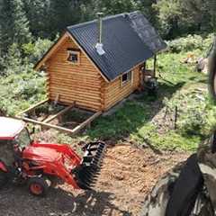 Bathroom Addition, Grading Driveway |EP71| Log Cabin Build on Off-Grid Homestead