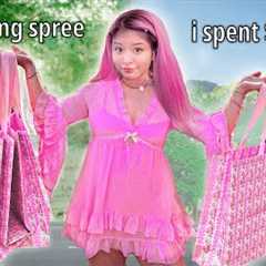going on a huge no budget shopping spree... (i only bought pink clothes)