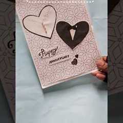 DIY Anniversary Card🖤🤍 #diy #shorts #youtubeshorts  #explorepage #craft #handmade #gift #fyp #love