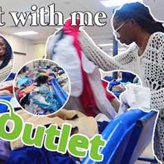 THRIFT WITH ME ♡ back to schools hopping at the Goodwill Outlet (thrift vlog + try-on thrift haul)