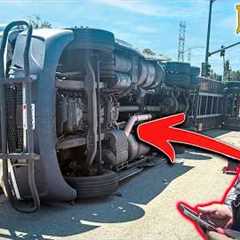 Speeding Driver Flips Container; Has NO IDEA What's Inside