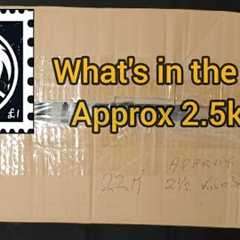 What's in the box? 2.5 kilo mix of stamps