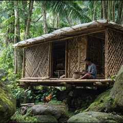 Solo Bushcraft Survival in Jungle - Building a Survival Shelter Over 10 Years - Catch Fish Cooking